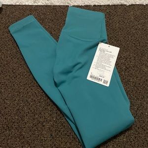NWT lululemon wunder train HR tight 28” size 0 teal lagoon